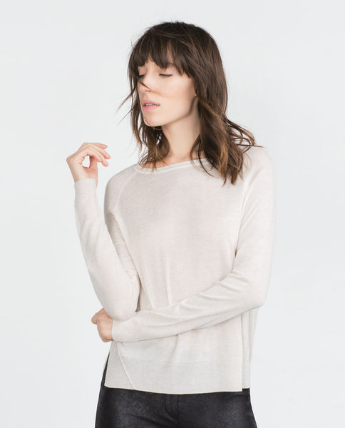 SWEATER WITH SIDE SLITS