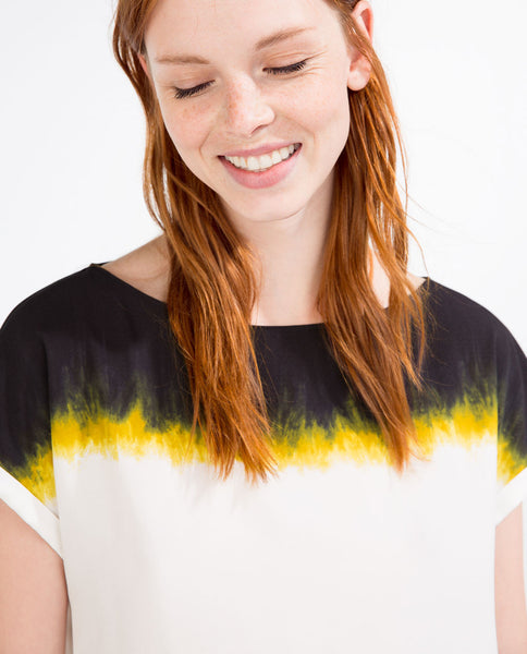 TIE DYE ASYMMETRIC TOP