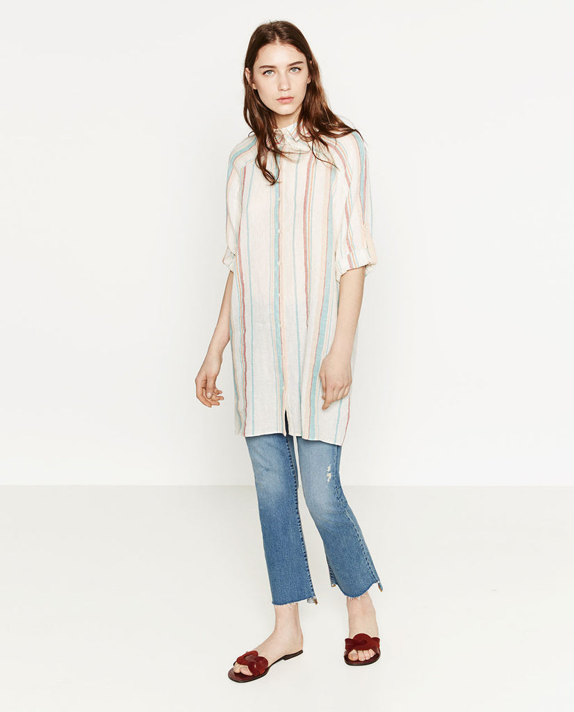 STRIPED LINEN TUNIC