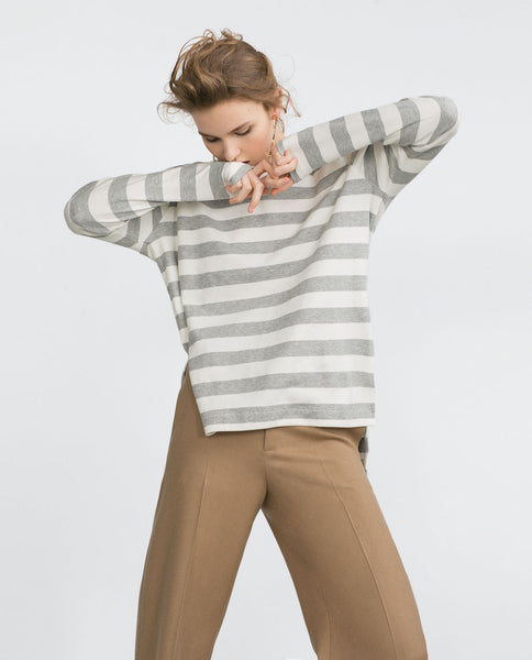 ASYMMETRIC SWEATSHIRT WITH SLITS