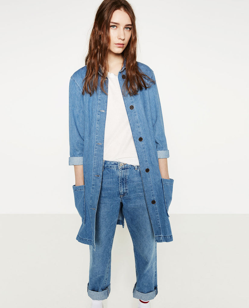 DENIM FROCK COAT