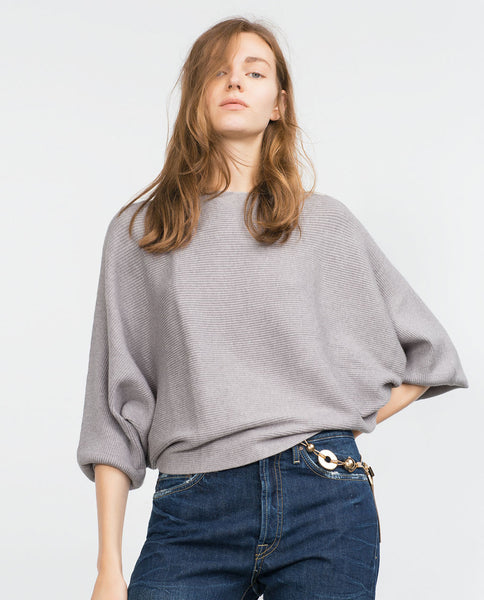 BATWING SLEEVE SWEATER