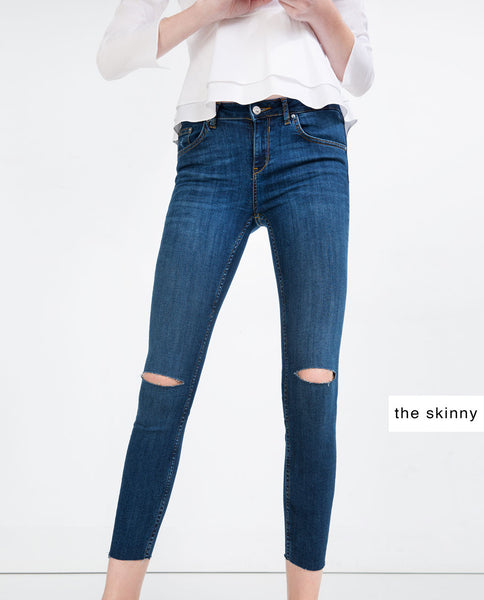 CROPPED MID-RISE SKINNY JEANS