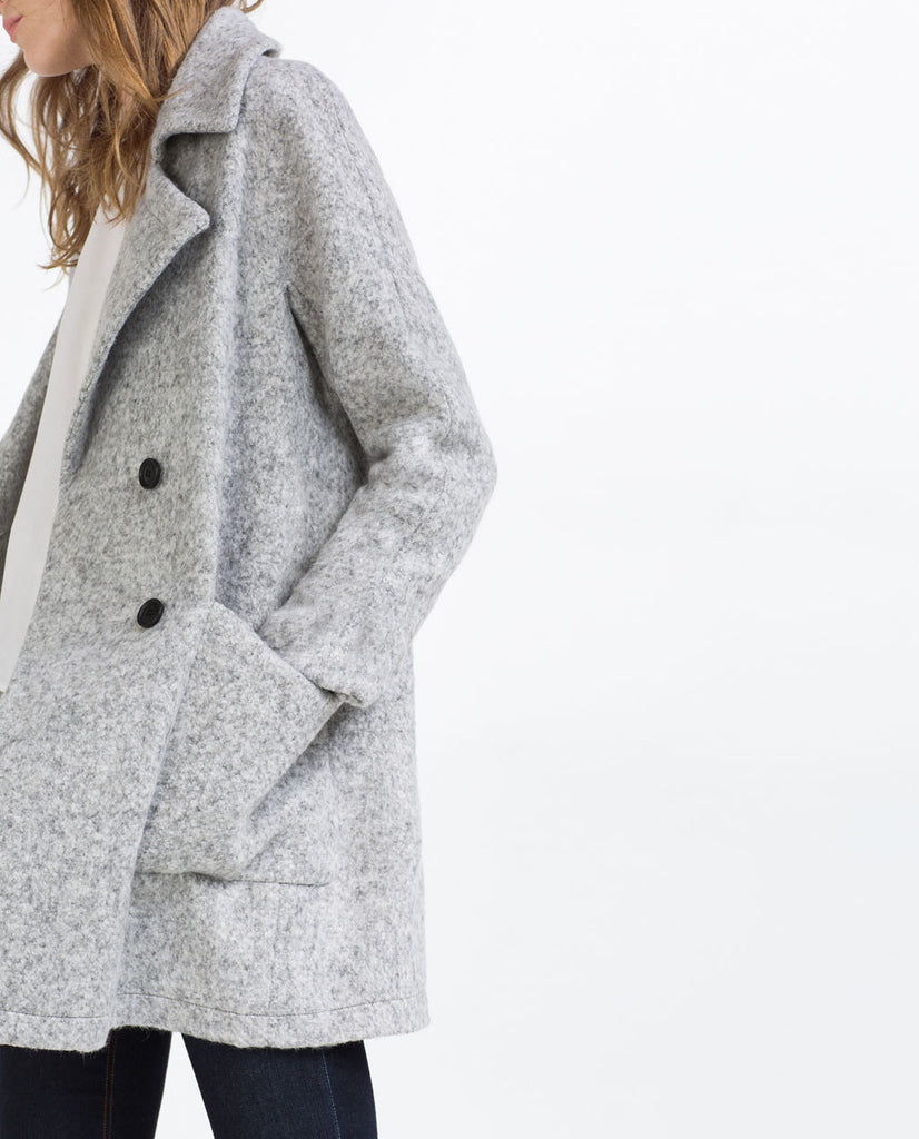 CROSSOVER WOOL COAT